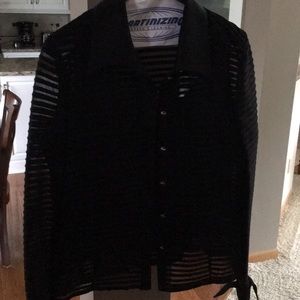 Dressy black blouse with matching tank